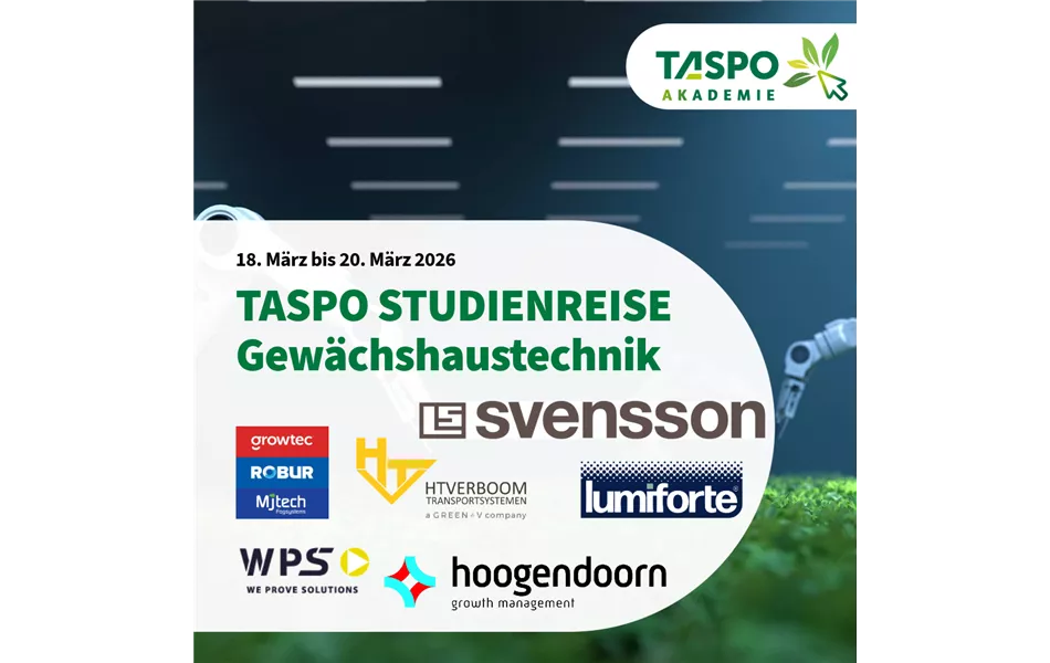 TASPO Studienreise: Gewächshaustechnik